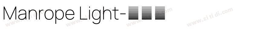 Manrope Light字体转换